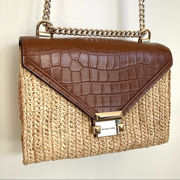 Michael Kors Handbags - Michael Kors Whitney Raffia Shoulder Bag